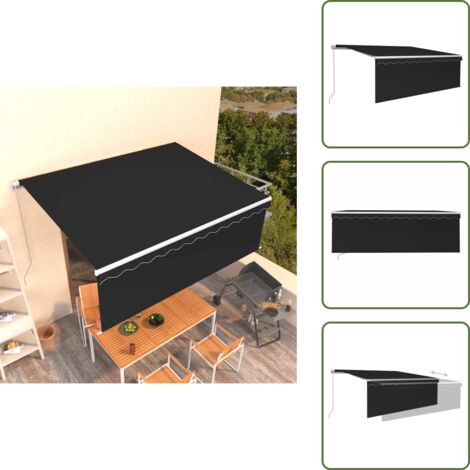 Persiana gris antracita - vidaXL Toldo retráctil manual con persiana gris antracita 4,5x3 m - Toldo exterior