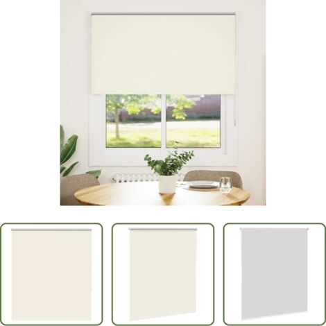 Persiana opaca -  Estor Enrollable Opaco Blanco Roto 130x130cm Tela Ancho 126,6cm