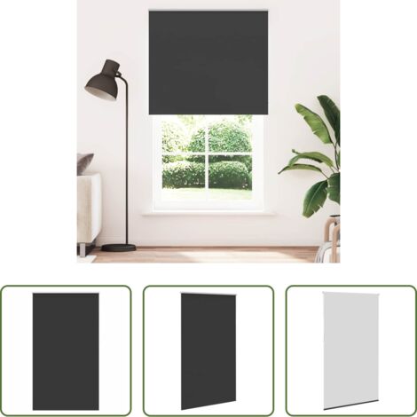 Persiana opaca -  Estor Enrollable Opaco negro 130x210 cm Tela Ancho 126,6 cm