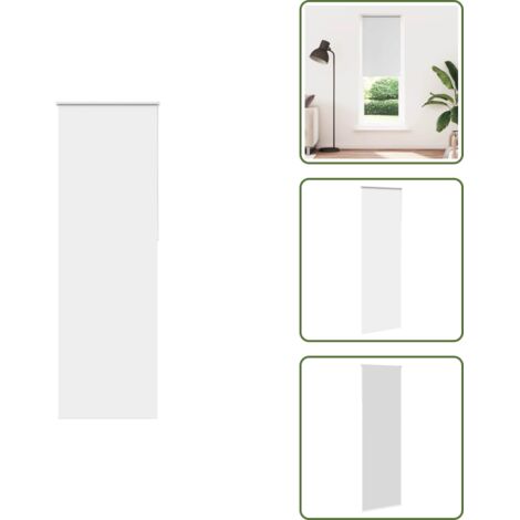 Persiana opaca - vidaXL Estor Enrollable Opaco Blanco 80x210 cm Tela Ancho 75,7 cm - Persiana para ventana