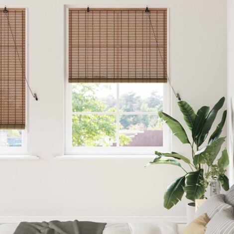 Persiana para Ventana Geométrico Marrón 100 x 220 cm Bambú