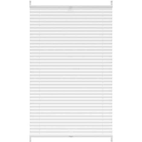 vidaXL Persiana plisada blanca 70x100 cm - Blanco