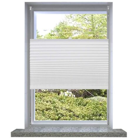 Persiana plisada blanca 50x100 cm vidaXL985457