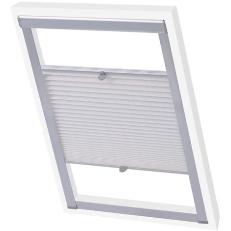 Persiana plisada blanca C02 vidaXL696331