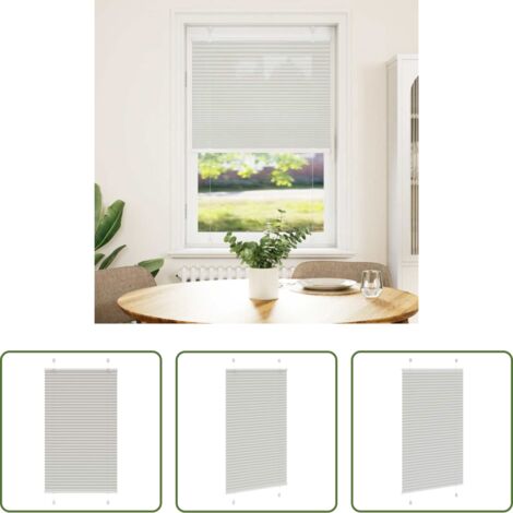 Persiana plisada -  Estor Plisado gris claro 75x150 cm Tela Ancho 74,4 cm Poliéster