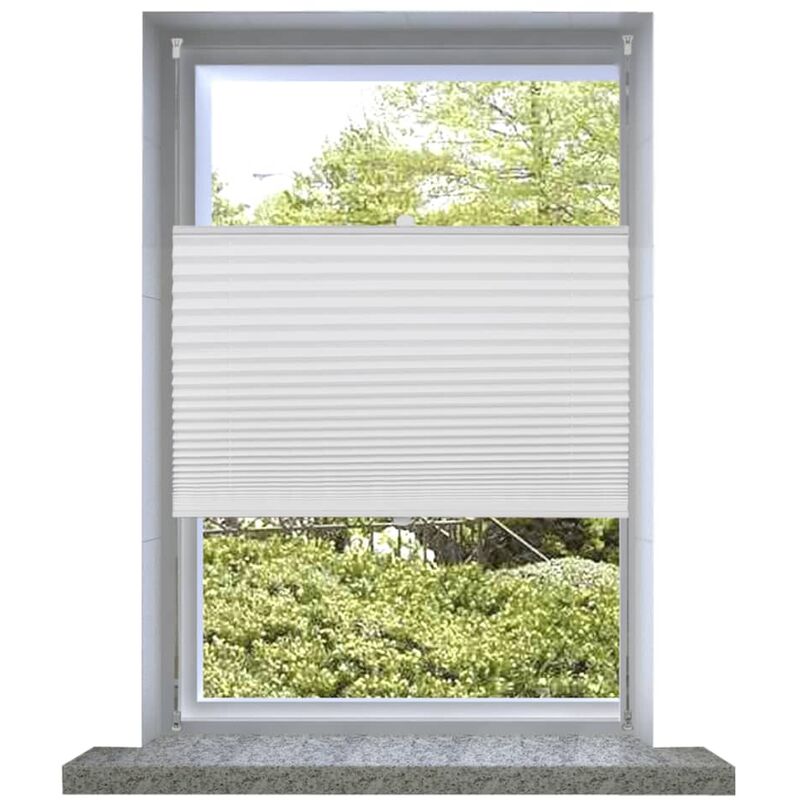 

Persiana plisada plegable blanca 70X125cm - Blanco