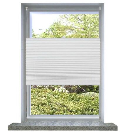 Persiana plisada plegable blanca 70X125cm
