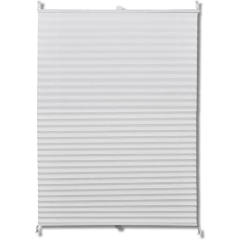 Persiana plisada plegable blanca 70X125cm vidaXL
