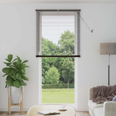 Persiana Veneciana Marrón Oscuro con Patrón 213 x 80 cm PVC