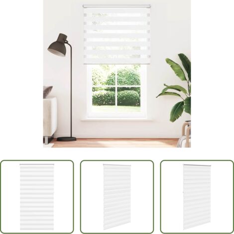 Persiana zebra -  Estor Zebra 120,9x230 cm Tejido Ancho 116,7 cm Blanco