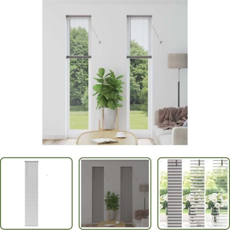 Persianas aluminio -  Persianas venecianas Manual Plateado 220 x 45 cm Aluminio