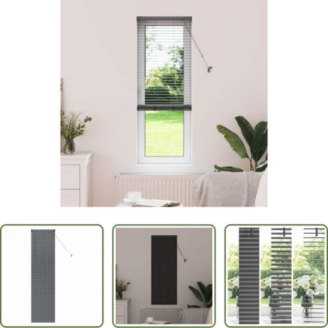 Persianas de aluminio -  Persianas venecianas Manual Gris oscuro 175 x 40 cm Aluminio