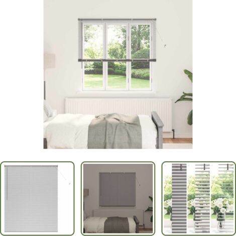 Persianas de aluminio -  Persianas venecianas Manual Plateado 175 x 145 cm Aluminio