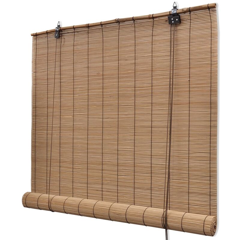 

Persianas enrollables de bambú marrón 150x220 cm - Marrón