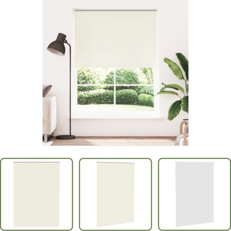Persianas opacas -  Estor enrollable opaco 144,4x230 cm, tela, ancho 140 cm, blanco roto
