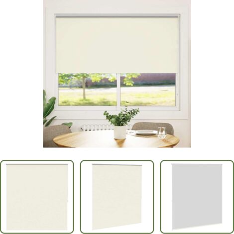Persianas opacas -  Estor enrollable opaco 164,4x175 cm, tela, ancho 160 cm, blanco roto