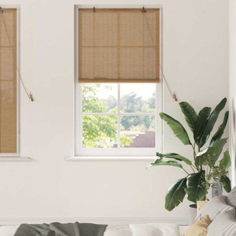 Persianas y Toldos para Ventanas Otro Manual Marrón Claro Bambú