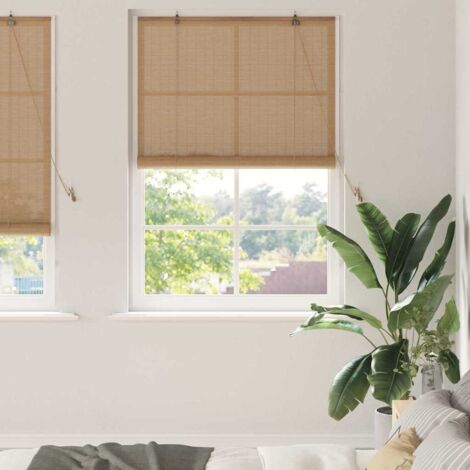 Persianas y Toldos para Ventanas Otro Manual Marrón Claro Bambú