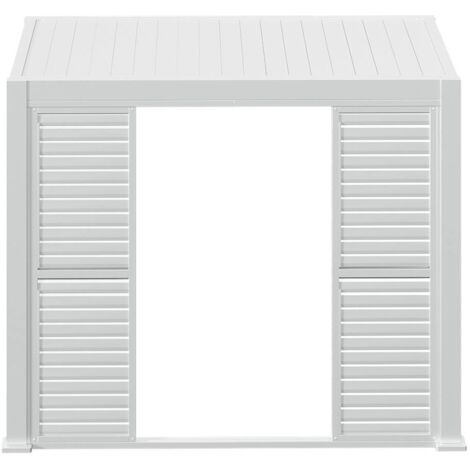 Persienne coulissante pour pergola bioclimatique Evora - 1 3 côté - 2,7 x 2,34m Blanc - Hespéride