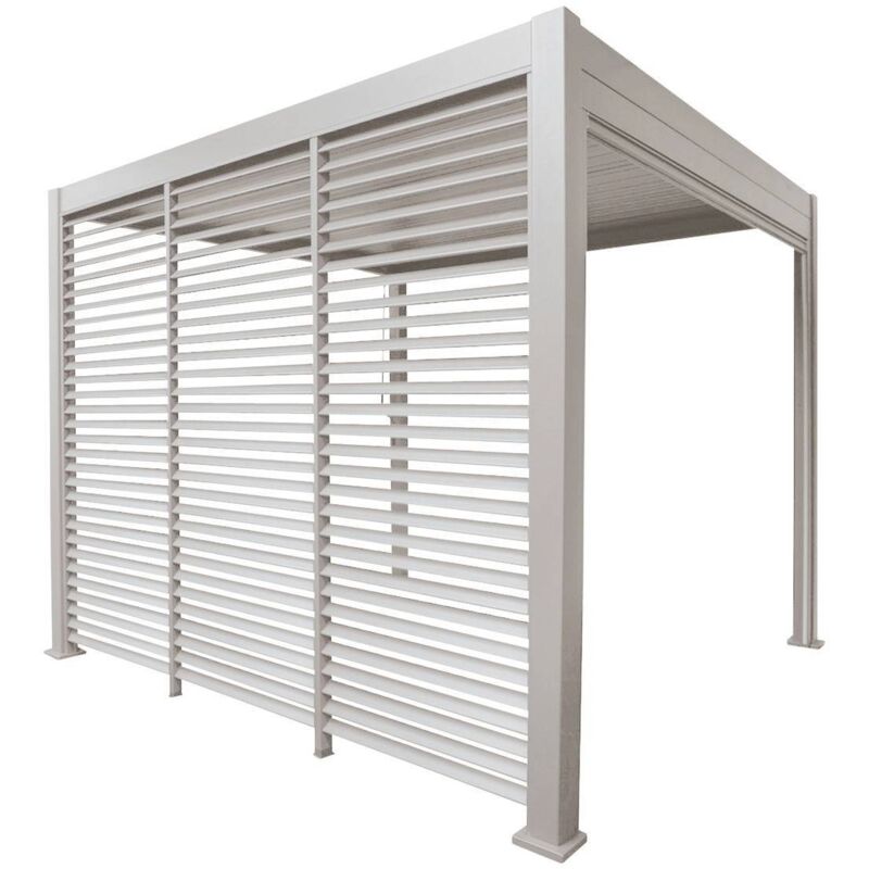 HESPERIDE Persienne fixe 1x3m pour pergola Evora argile - Hesp&eacute;ride