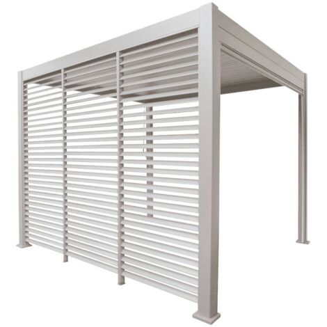 Persienne fixe 1x3m pour pergola Evora argile - Hespéride