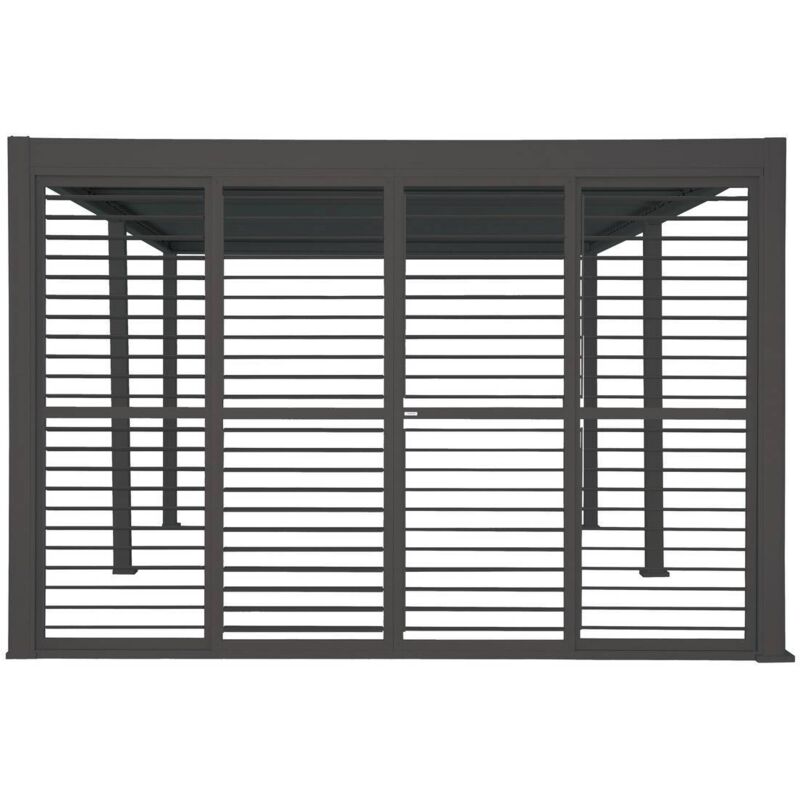 Persienne pour Pergola bioclimatique Evora 6x3,6 m gris graphite - Hespéride