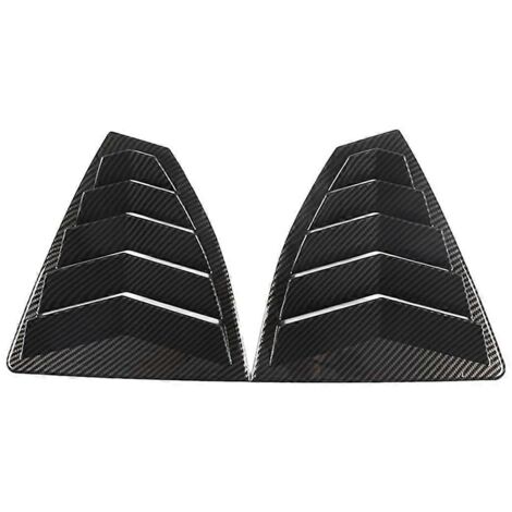 Persiennes de vitres latérales arrière, caches de ventilation, motif fibre de carbone