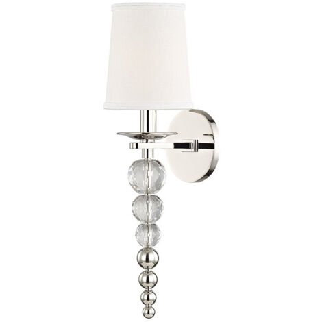 Persis Applique murale à 1 lumière nickel poli, lin
