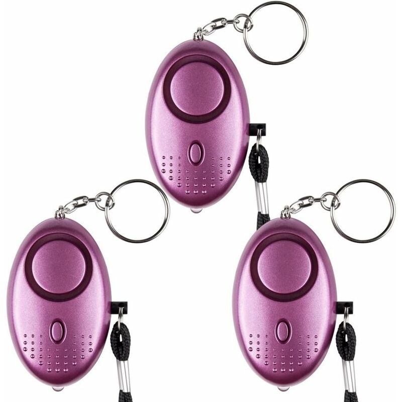 Personal Emergency Alarm [3 Pack] Qoosea Scream Safesound Security Alarm 140dB led Flashlight for Kids/Women/Seniors/Students Self Defense Safe