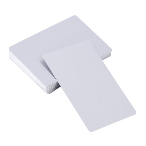Personalisierbare Visitenkarten aus Metall, 50 Stück, laserbeschichtetes Aluminium (86 x 54 mm), elegantes, professionelles Silber