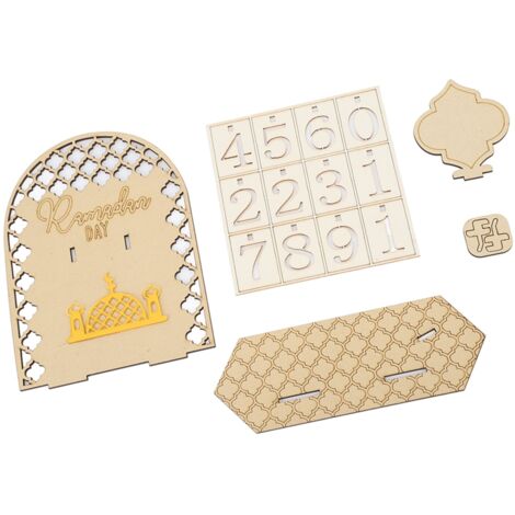 Personalisierbarer Ramadan-Kalender aus Holz – DIY-Dekoration für Eid und Zuhause – Modell C