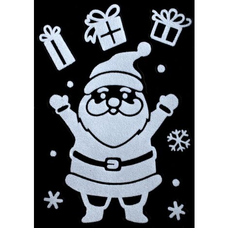 Personalisierte beflockte Aufkleber 28 x 40 cm - Weihnachtsmann