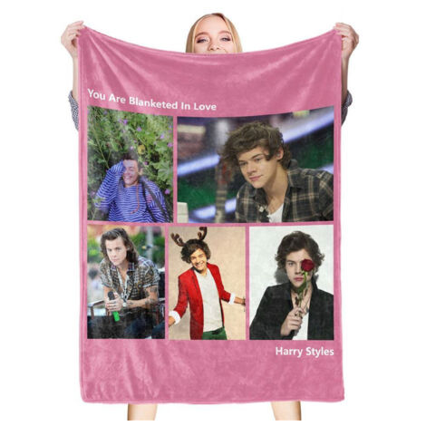 Personalisierte Fleecedecke mit Fotodruck – Dekoration für Sofa, Bett, Wohnzimmer – 100 x 120 cm