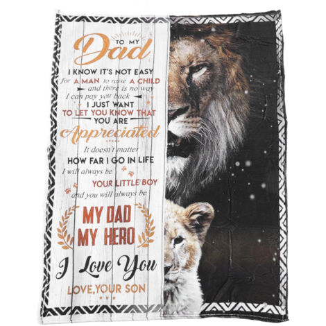 Personalisierte Fleecedecke zum Vatertag, 150 x 200 cm – Geschenkidee für Papa, Kuscheldecke für Männer, Wohnzimmer-/Bürodecke