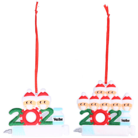 personalisierte Weihnachtsbaumkugeln zum Thema Impfstoff 2021, Geschenke für Familie und Freunde