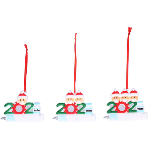 personalisierte Weihnachtskugeln 2021 – Schneemann-Serie mit Namen von Familienmitgliedern zur Dekoration des Weihnachtsbaums