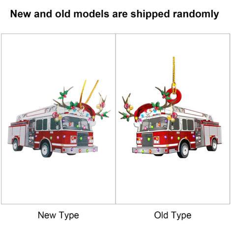 Personalisierter Feuerwehr-Anhänger für den Weihnachtsbaum – Geschenkidee mit Fahrzeug- oder Bootsmotiv