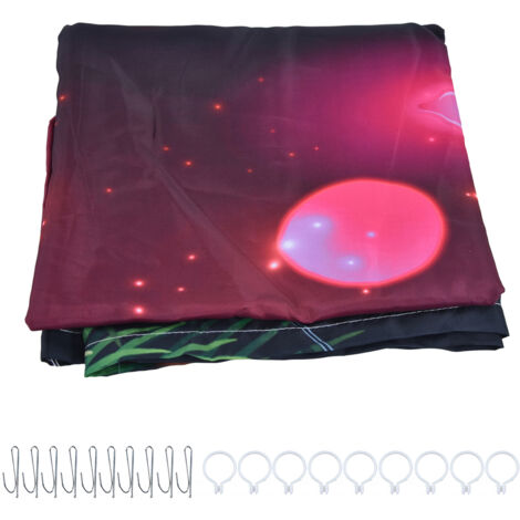 Personalisierter Weihnachtsvorhang mit 3D-Digitaldruck, 170 x 200 cm, 90 g/m² blickdichter, wasserdichter Stoff