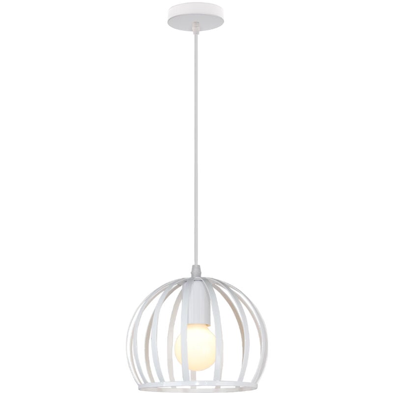 Personality E27 creative modern chandelier metal adjustable bedroom living room lighting pendant lamp - Bianco