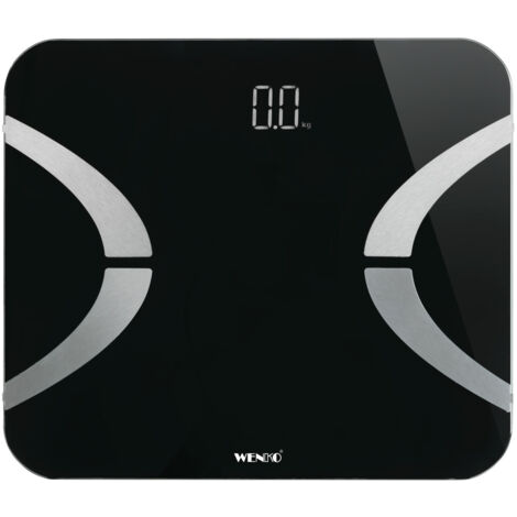 Personenwaage LED, 30 x 26 cm, schwarz, WENKO