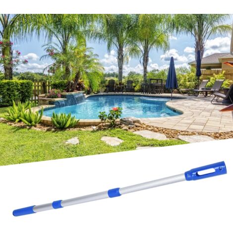 Pértiga telescópica para limpieza de piscinas  Aluminio resistente, 88 cm  Compatible con skimmer, rastrillo y cepillo  180 g (1 unidad)