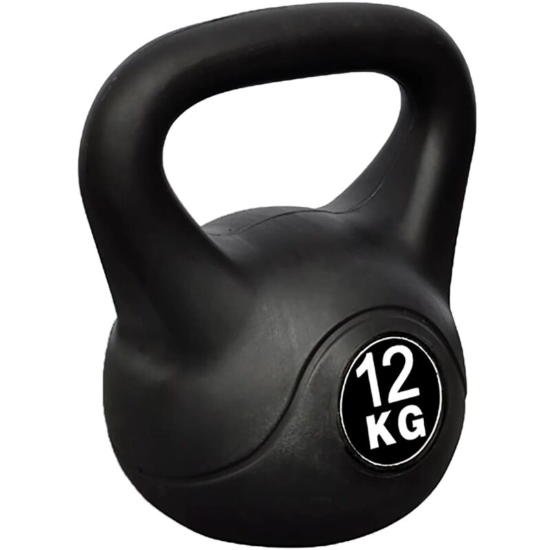 

Pesa Rusa Kettlebell Musculación Fitness Ejercicio Negra 12 kg - Vidaxl