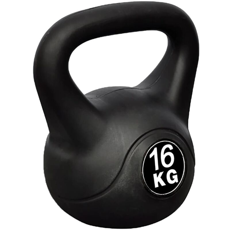 

vidaXL Pesa Rusa Kettlebell Musculación Fitness Ejercicio Negra 16 kg