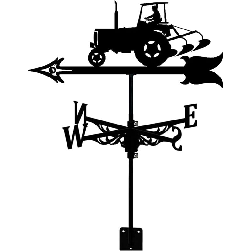 Girouette d'art créatif en métal, tracteur de terre cultivée, champ d'application extérieur Yard Home