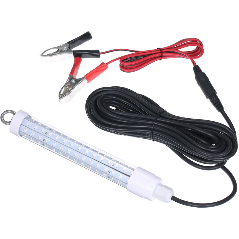 

Pesca submarina Noche IP68 Luz de cebo senuelo 12-24V 10W 1000LM LED sumergible 120Leds buscador de los pescados de la lampara con 6 m / Cable