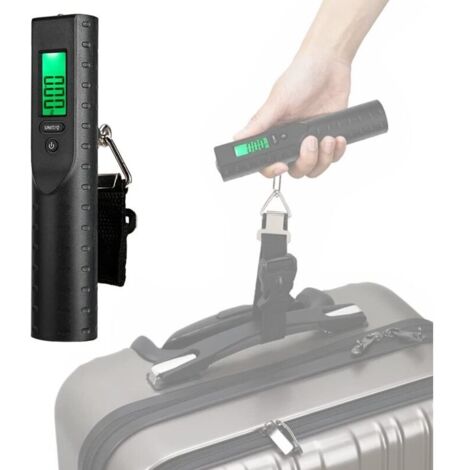 Pèse-bagage de voyage, balance de pesée numérique portable pour valise à suspendre, rechargeable par USB, avec alimentation mobile 3000 MAH, fonction de mini lampe de poche à LED, rétroéclairage LCD,