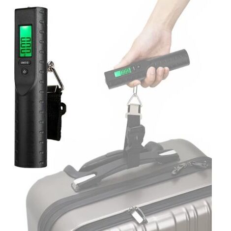 Pèse-bagage de voyage, balance de pesée numérique portable pour valise à suspendre, rechargeable par USB, avec alimentation mobile 3000 MAH, fonction de mini lampe de poche à LED, rétroéclairage LCD, 