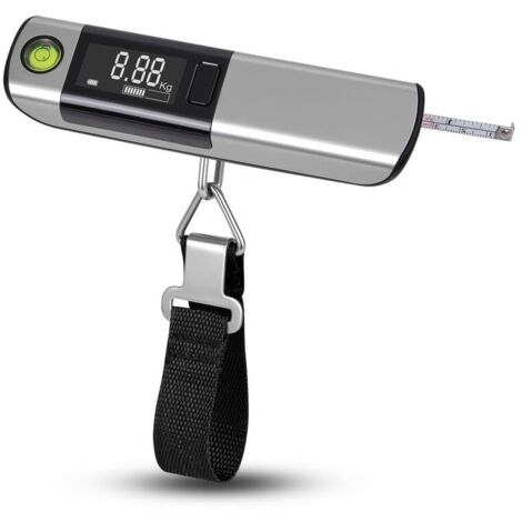 Pèse Bagage Électronique, Balance Numérique Portable Max 50Kg/110Lb(LB,g,Oz,kg) avec Fonction Tare und Écran LCD Rétroéclairé, Pèse Valise de Voyage Peson de Voyage