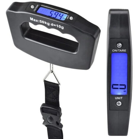 Pèse-bagages, balance électronique portable numérique pour valises de voyage, balance suspendue avec rétroéclairage, capacité 50 kg (110 livres)