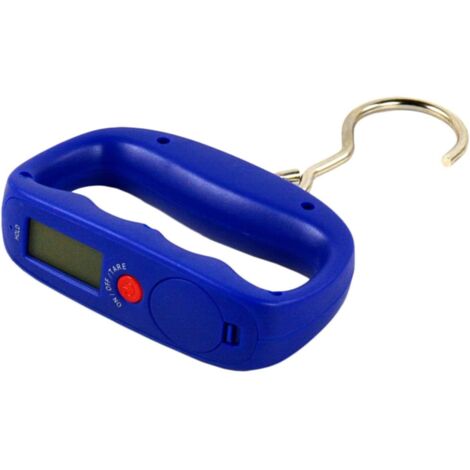 Pèse-bagages électronique avec crochet/sangle - Affichage LCD - Outils de mesure du poids pour la maison, les voyages, le shopping, bleu, A